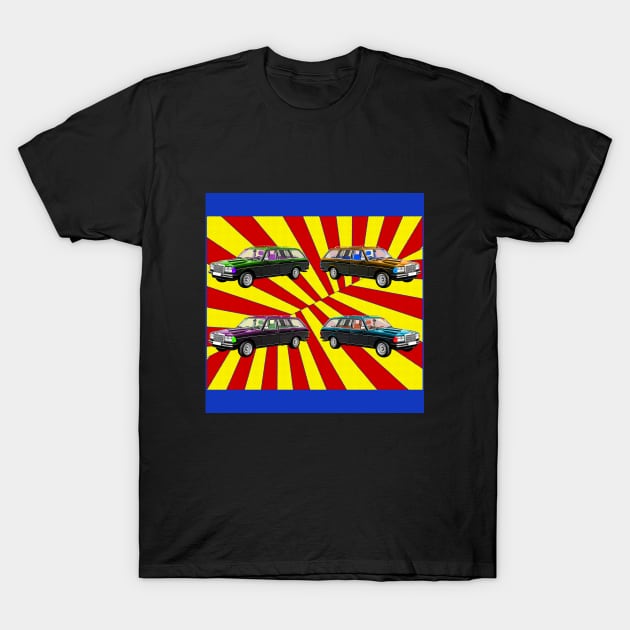 W123 popart absract colorful retro style T-Shirt by WOS